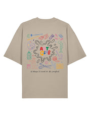 Art Club Printed Oversized Organic Cotton Tee