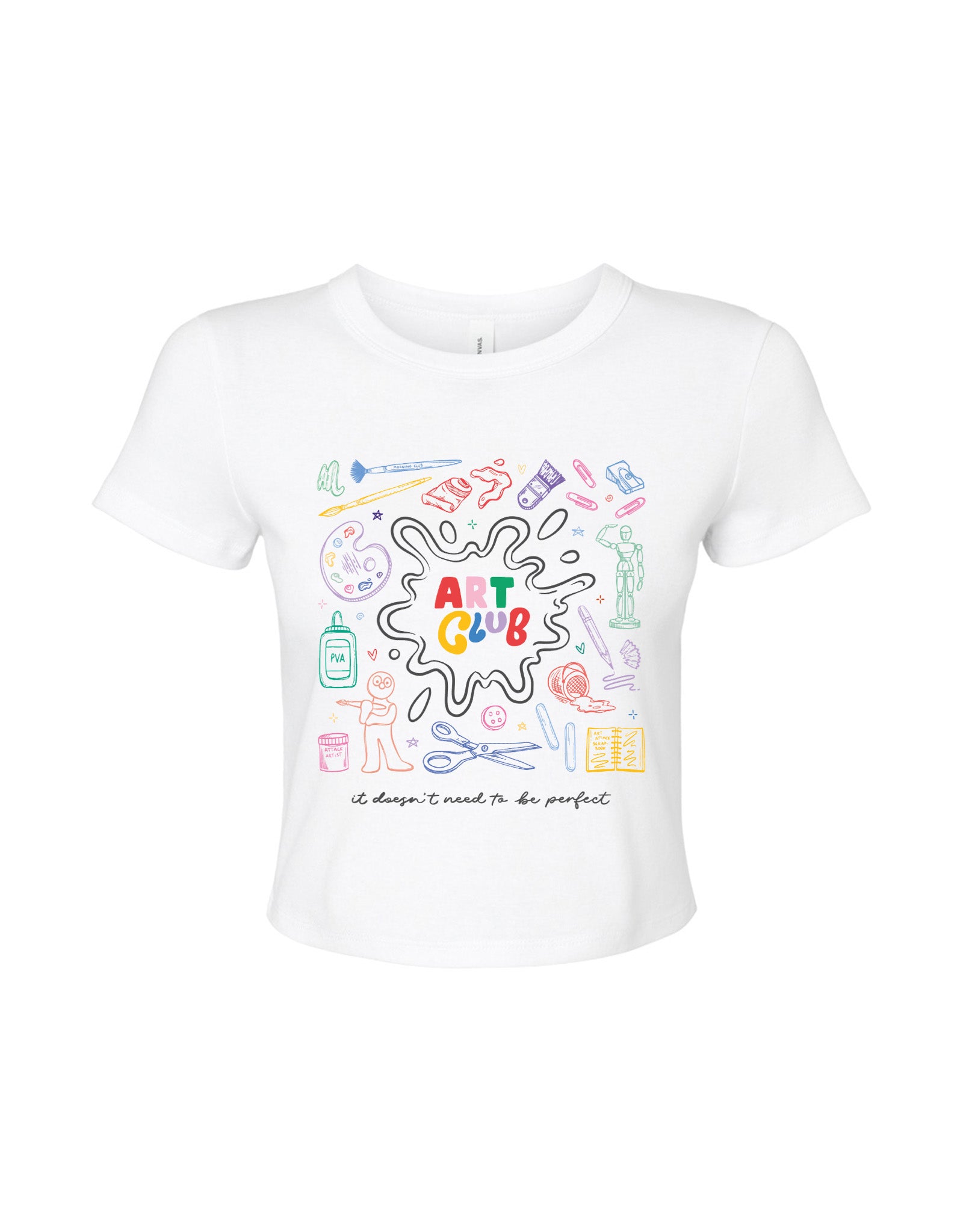 Art Club Printed Micro Rib Baby Tee