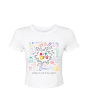 Art Club Printed Micro Rib Baby Tee