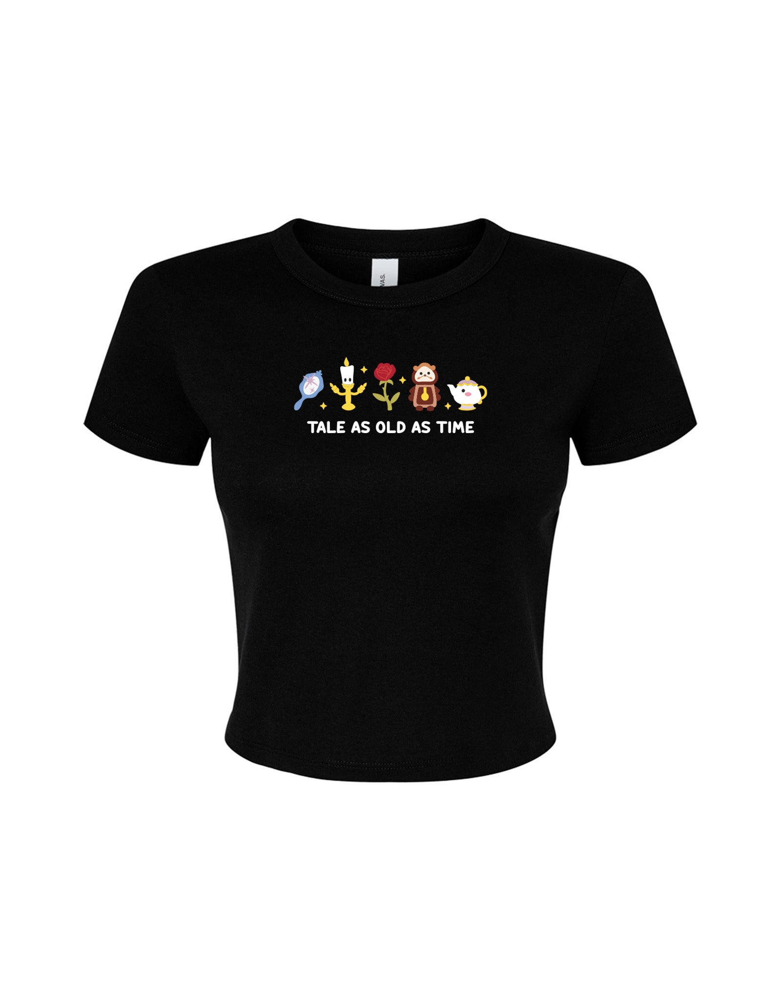 Beauty & Beast Embroidered Micro Rib Baby Tee