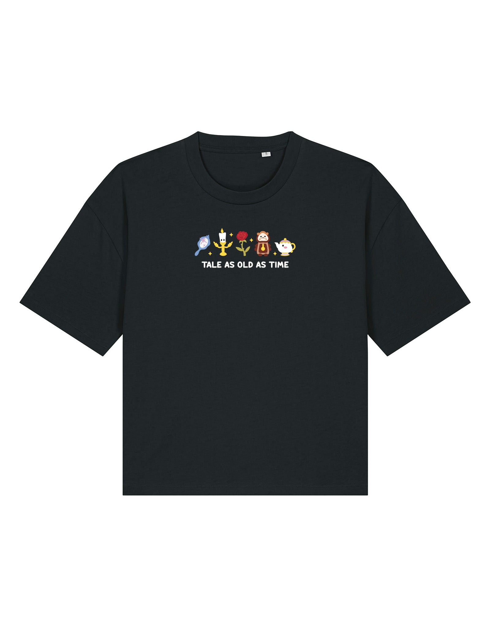 Beauty & Beast Embroidered Boxy Organic Cotton Tee