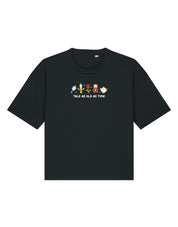 Beauty & Beast Embroidered Boxy Organic Cotton Tee