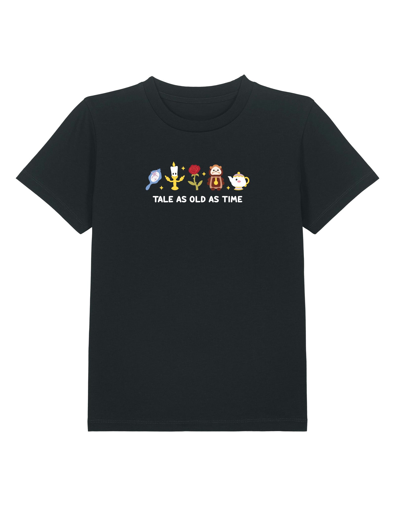 Beauty & Beast Embroidered Organic Cotton Childrens T-Shirt