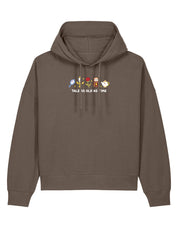 Beauty & Beast Embroidered Boxy Organic Cotton Hoodie