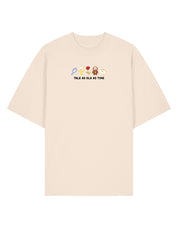 Beauty & Beast Embroidered Oversized Organic Cotton Tee