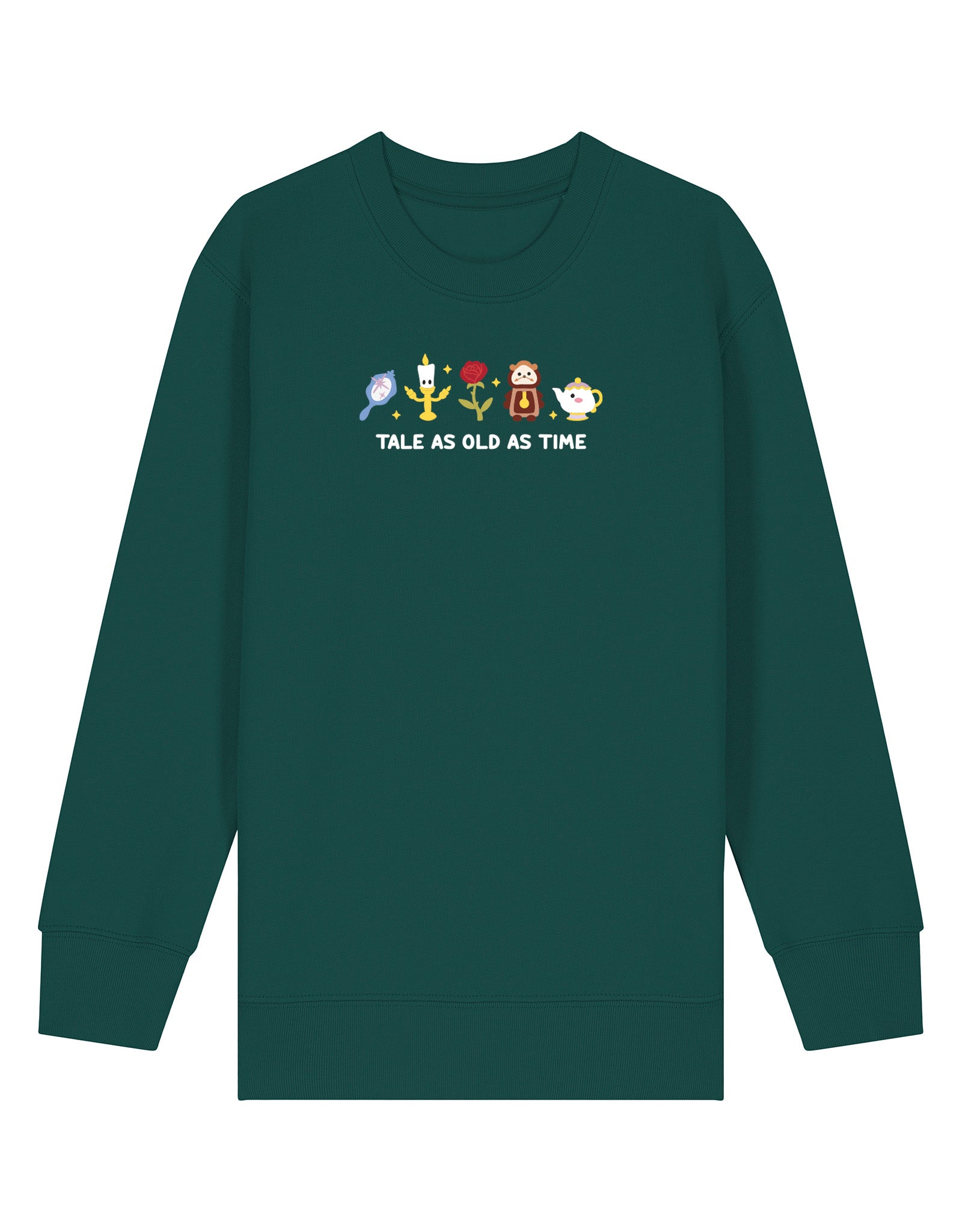 Beauty & Beast Embroidered Organic Cotton Childrens Sweatshirt