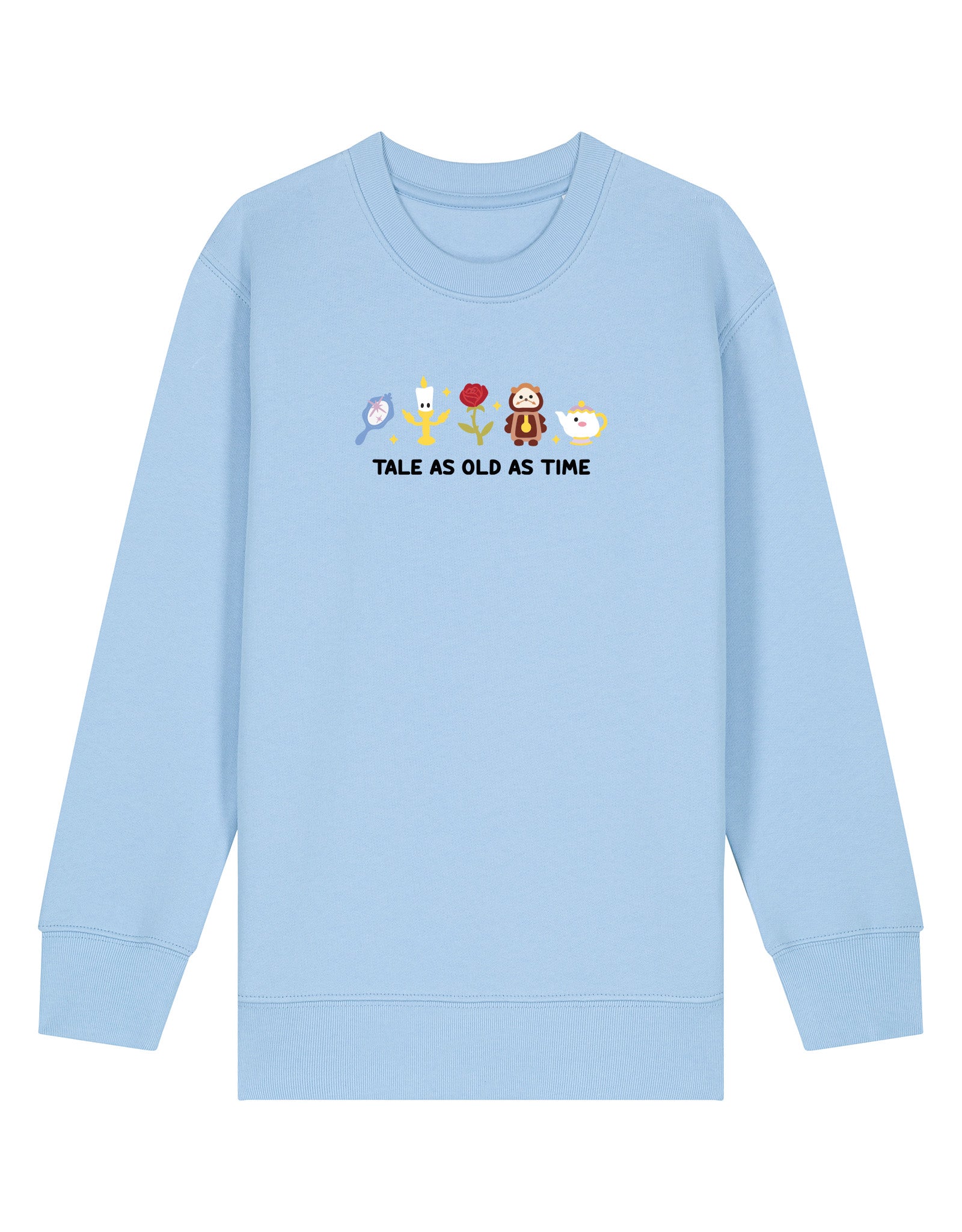 Beauty & Beast Embroidered Organic Cotton Childrens Sweatshirt