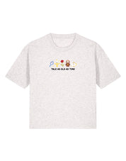 Beauty & Beast Embroidered Boxy Organic Cotton Tee