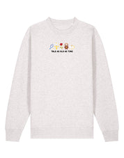 Beauty & Beast Embroidered Organic Cotton Sweatshirt