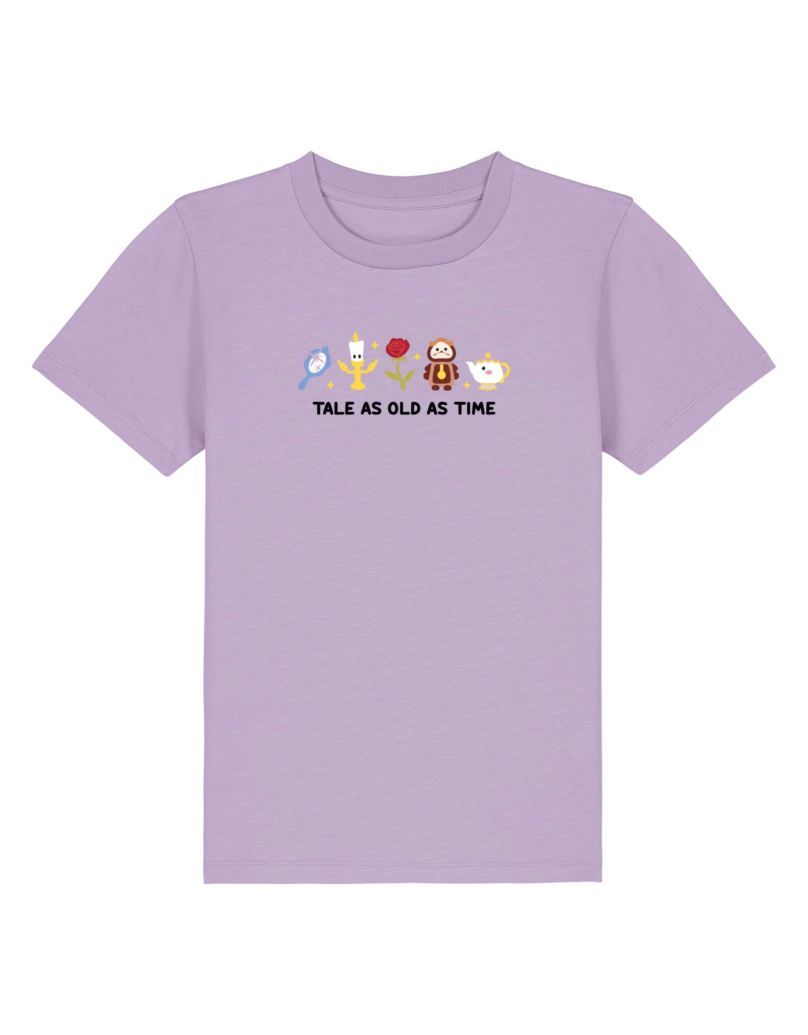 Beauty & Beast Embroidered Organic Cotton Childrens T-Shirt