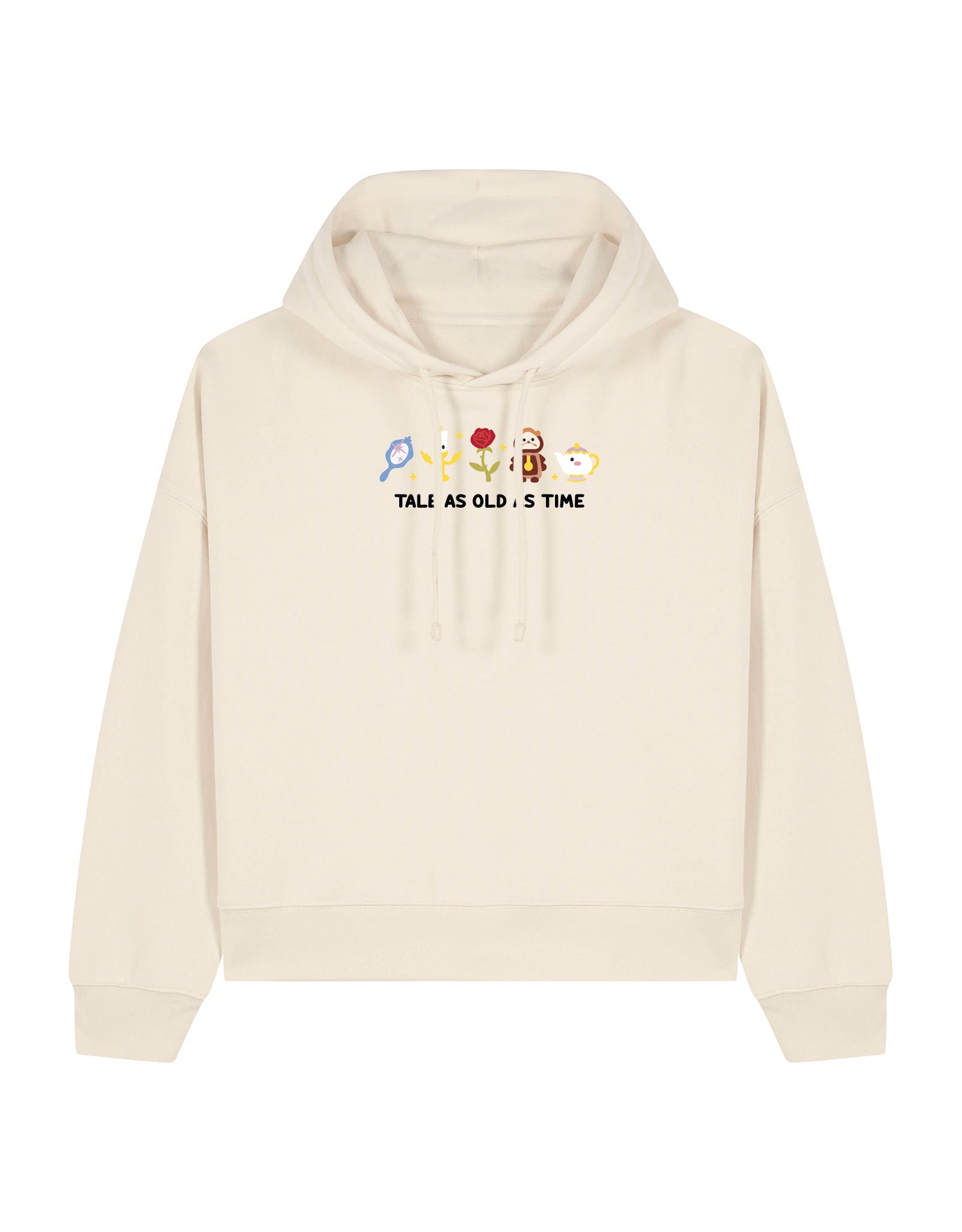 Beauty & Beast Embroidered Boxy Organic Cotton Hoodie