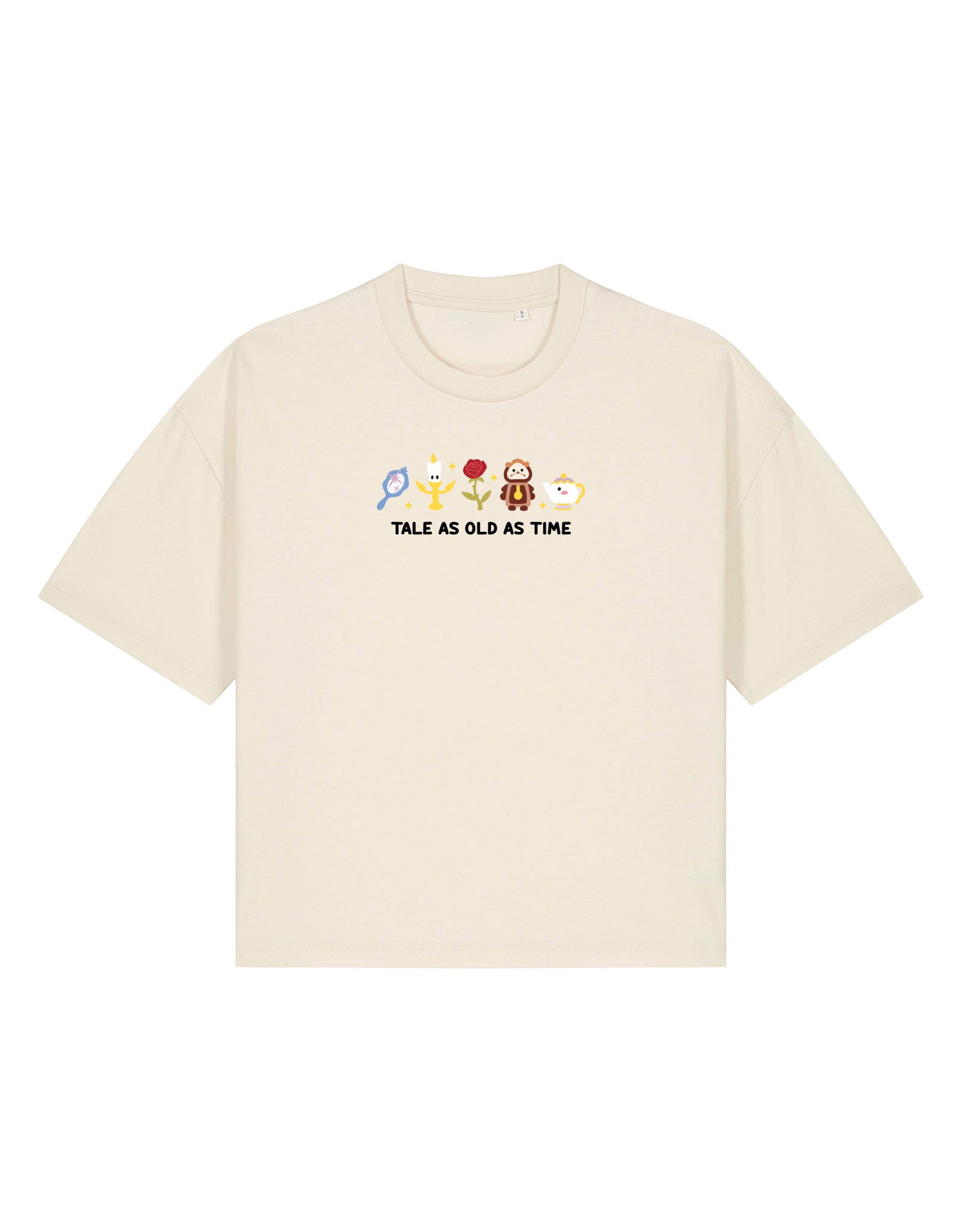 Beauty & Beast Embroidered Boxy Organic Cotton Tee