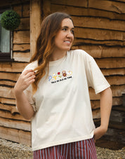 Beauty & Beast Embroidered Boxy Organic Cotton Tee