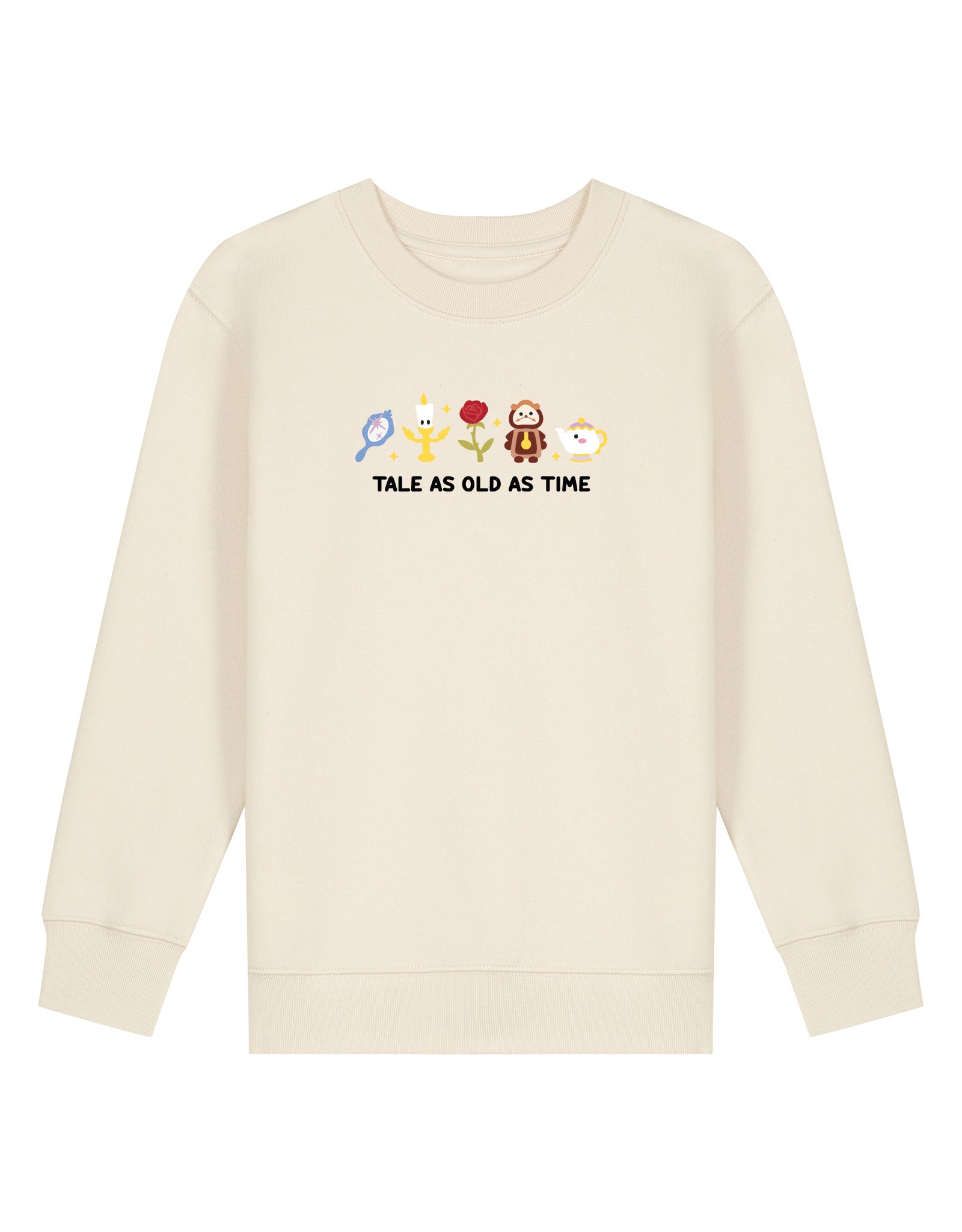 Beauty & Beast Embroidered Organic Cotton Childrens Sweatshirt