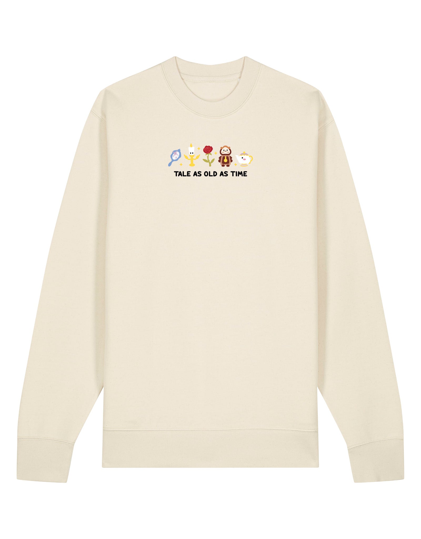 Beauty & Beast Embroidered Organic Cotton Sweatshirt