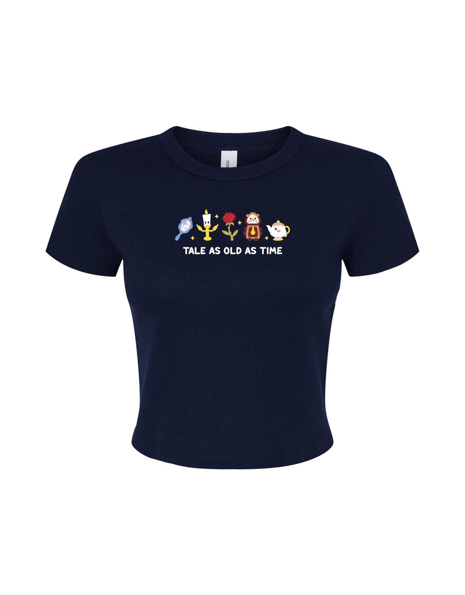 Beauty & Beast Embroidered Micro Rib Baby Tee