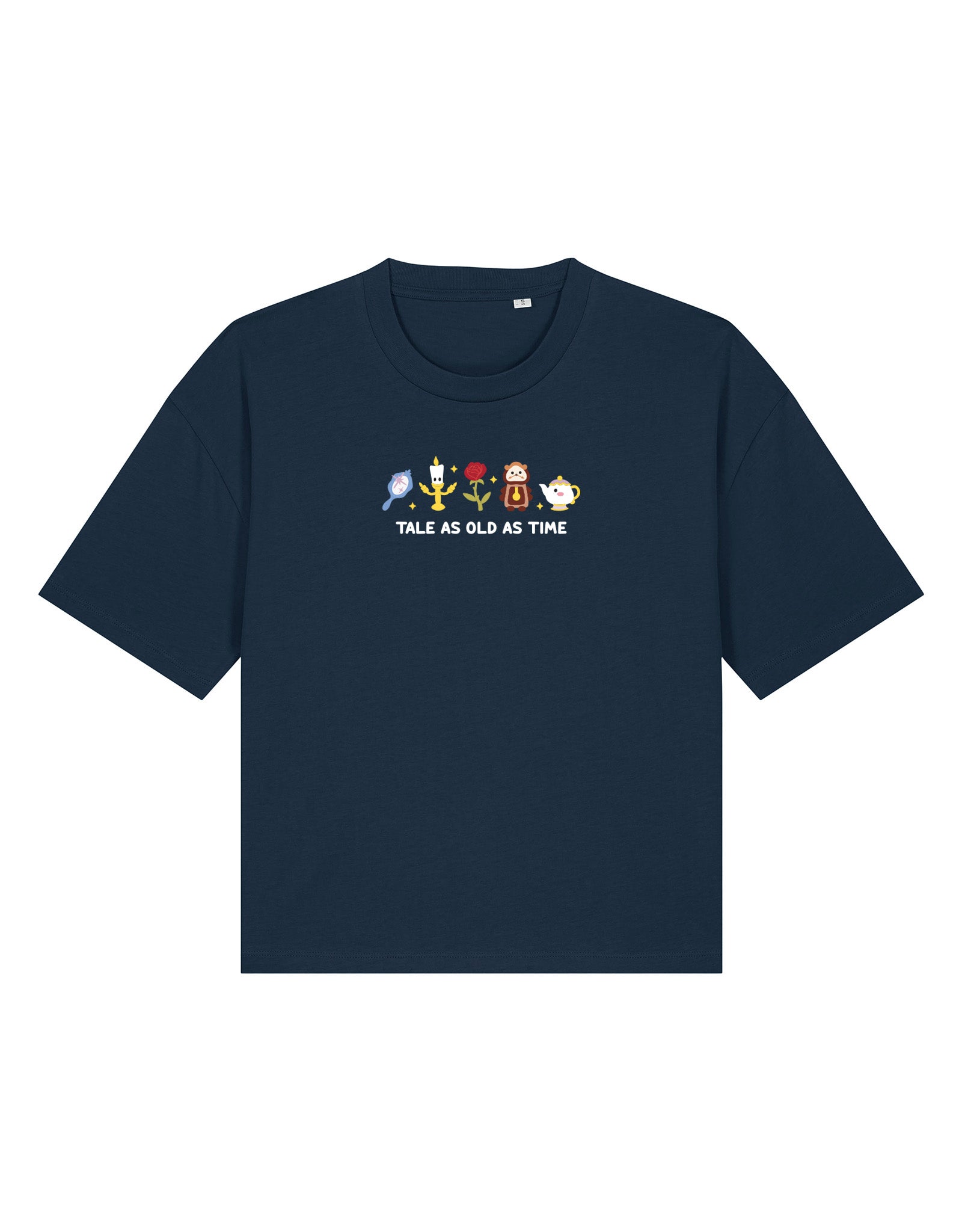 Beauty & Beast Embroidered Boxy Organic Cotton Tee