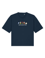 Beauty & Beast Embroidered Boxy Organic Cotton Tee