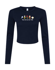 Beauty & Beast Embroidered Micro Rib Long Sleeved Tee