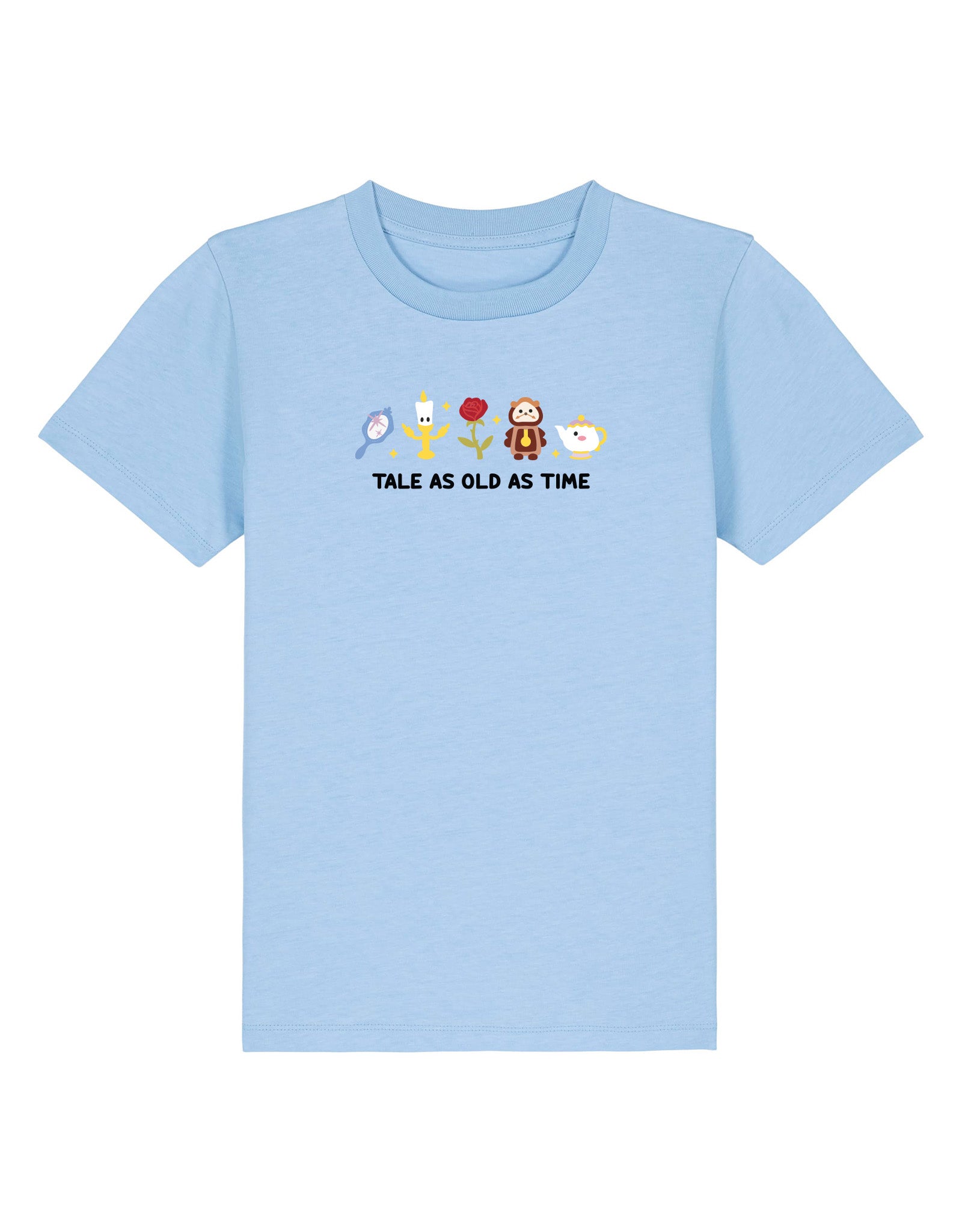 Beauty & Beast Embroidered Organic Cotton Childrens T-Shirt