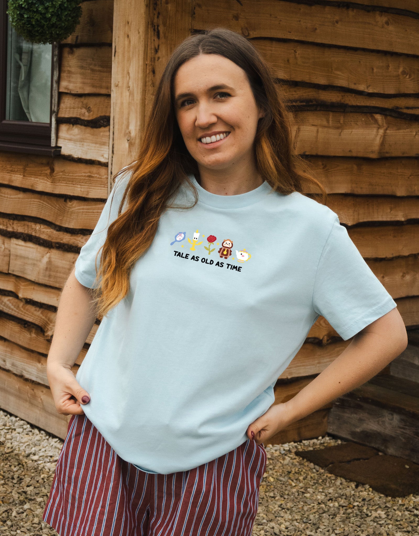 Beauty & Beast Embroidered Organic Cotton T-Shirt