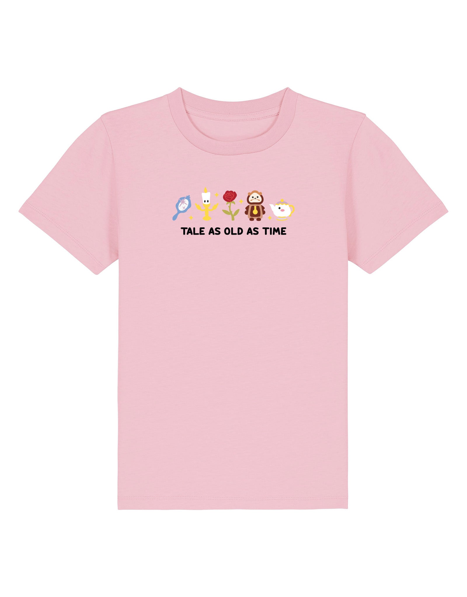 Beauty & Beast Embroidered Organic Cotton Childrens T-Shirt