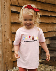 Beauty & Beast Embroidered Organic Cotton Childrens T-Shirt