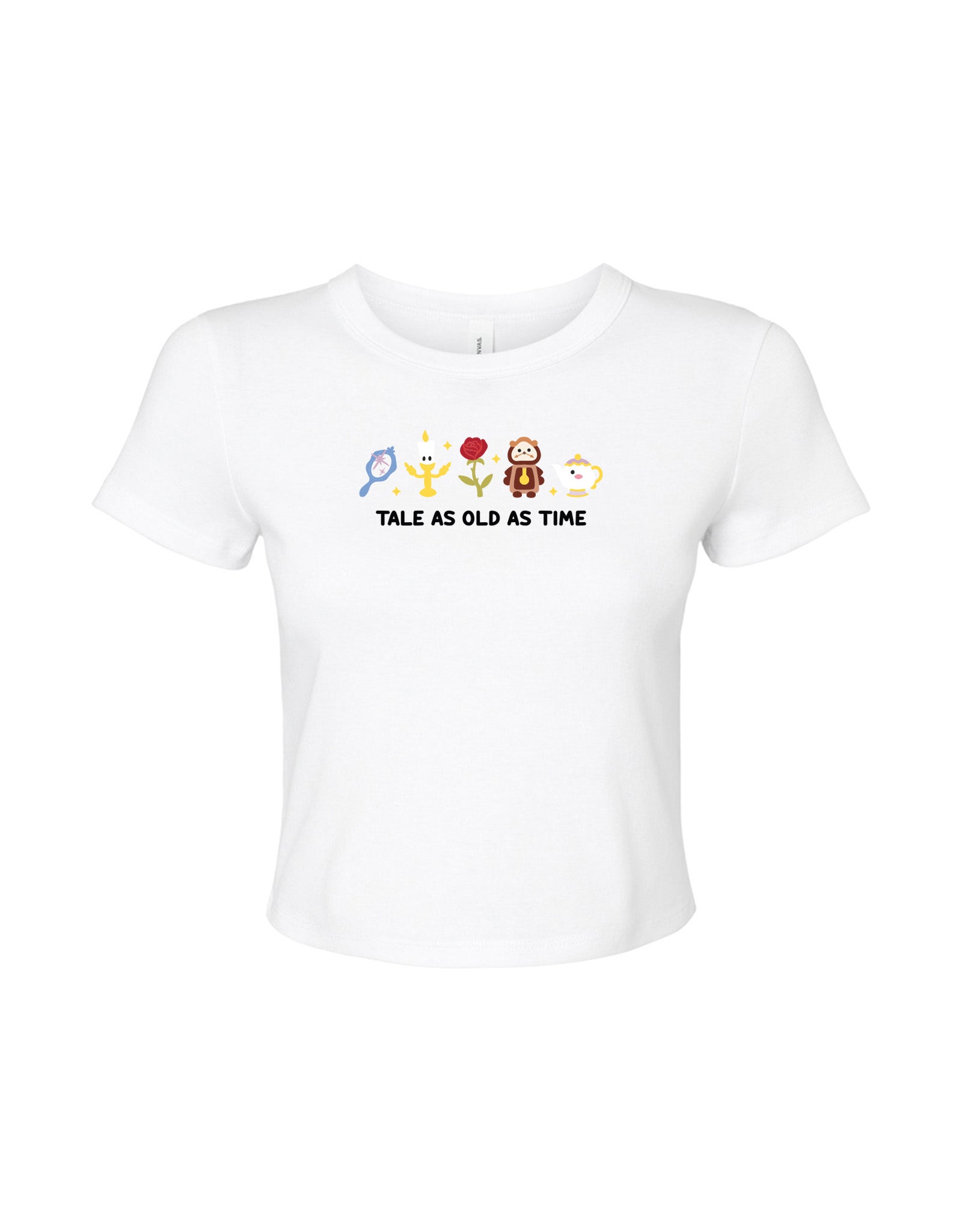 Beauty & Beast Embroidered Micro Rib Baby Tee