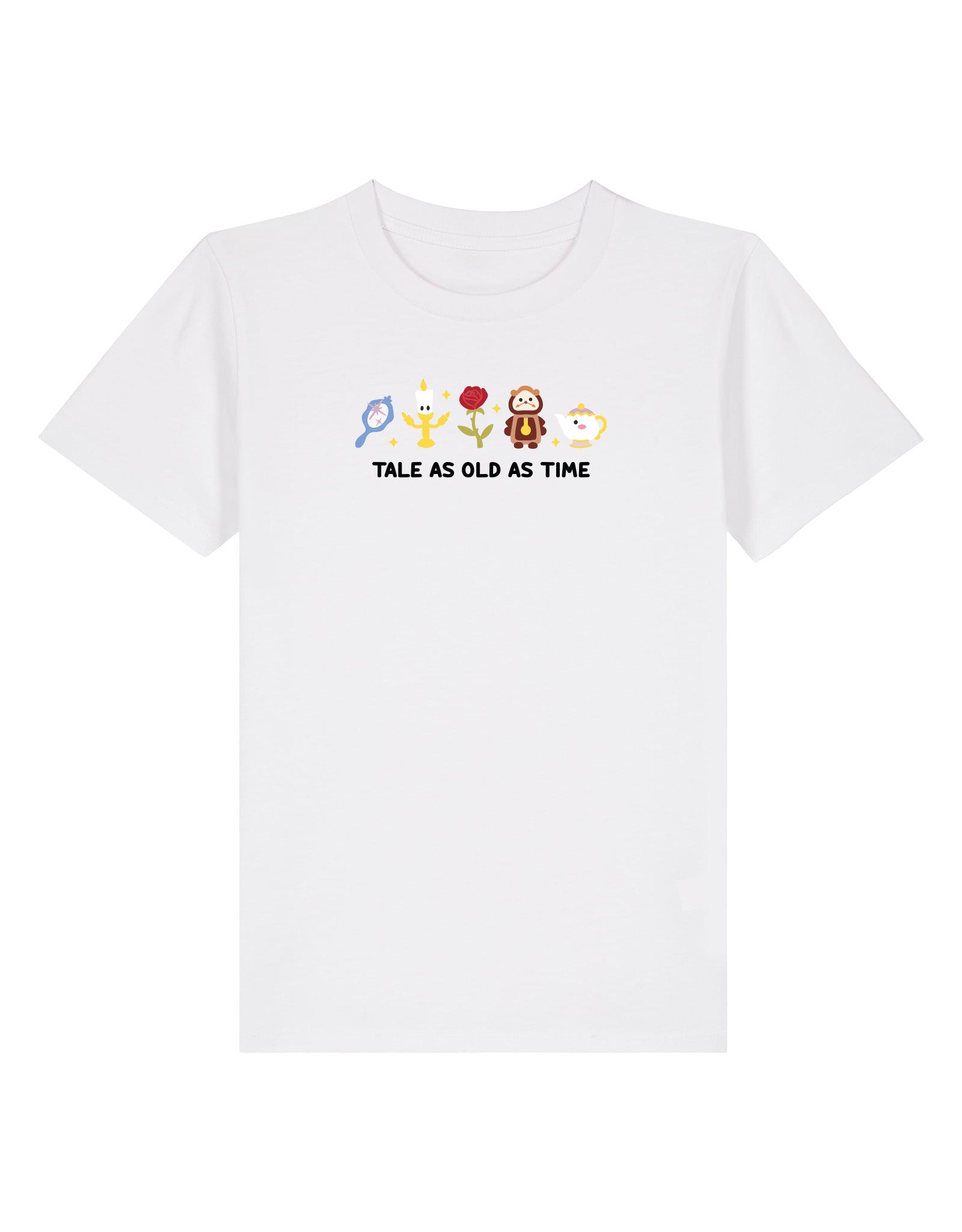 Beauty & Beast Embroidered Organic Cotton Childrens T-Shirt