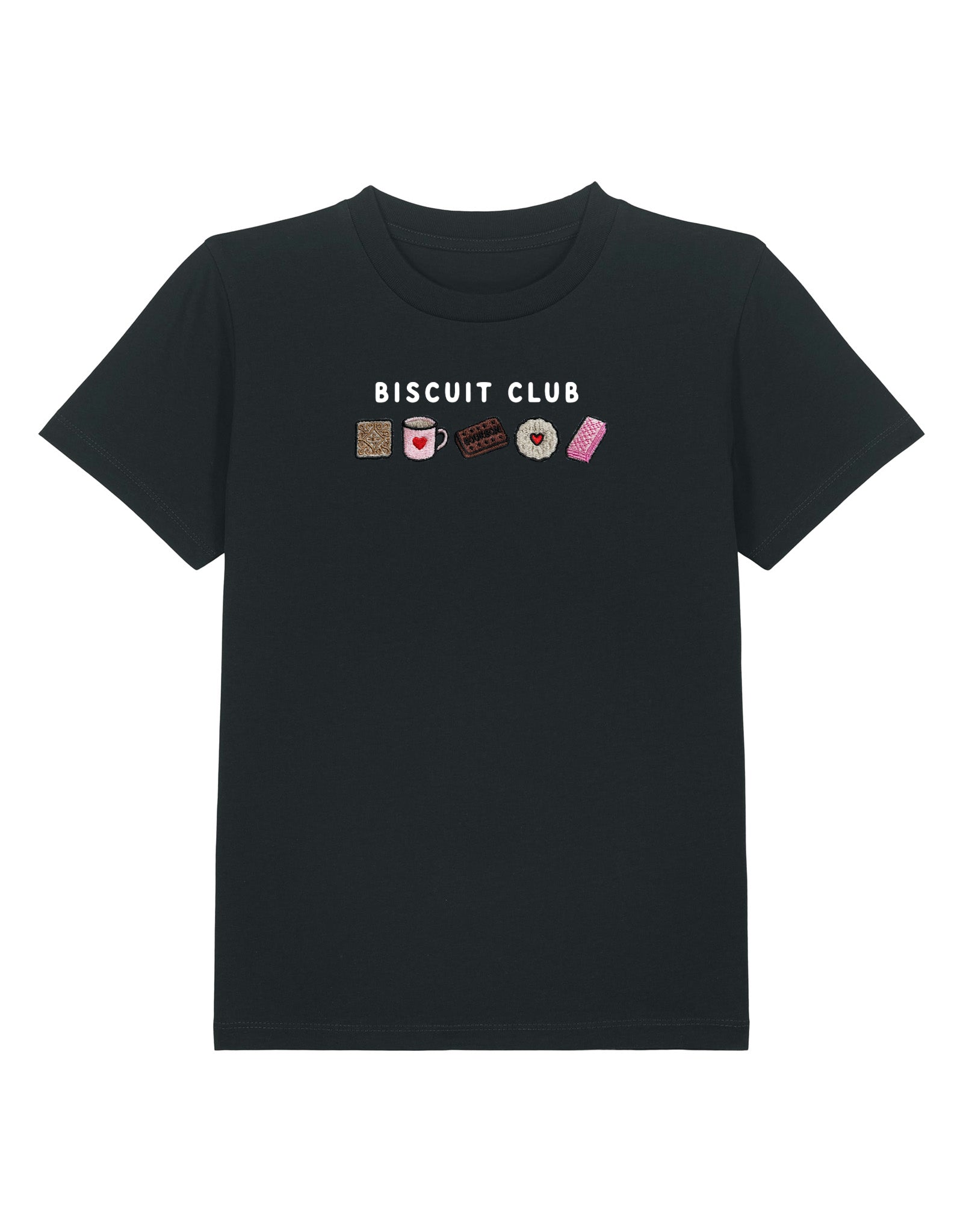 Biscuit Club Embroidered Organic Cotton Childrens T-Shirt