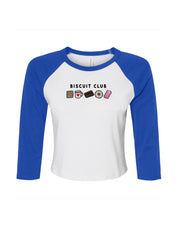 Biscuit Club Embroidered Micro Rib 3/4 Sleeve Tee