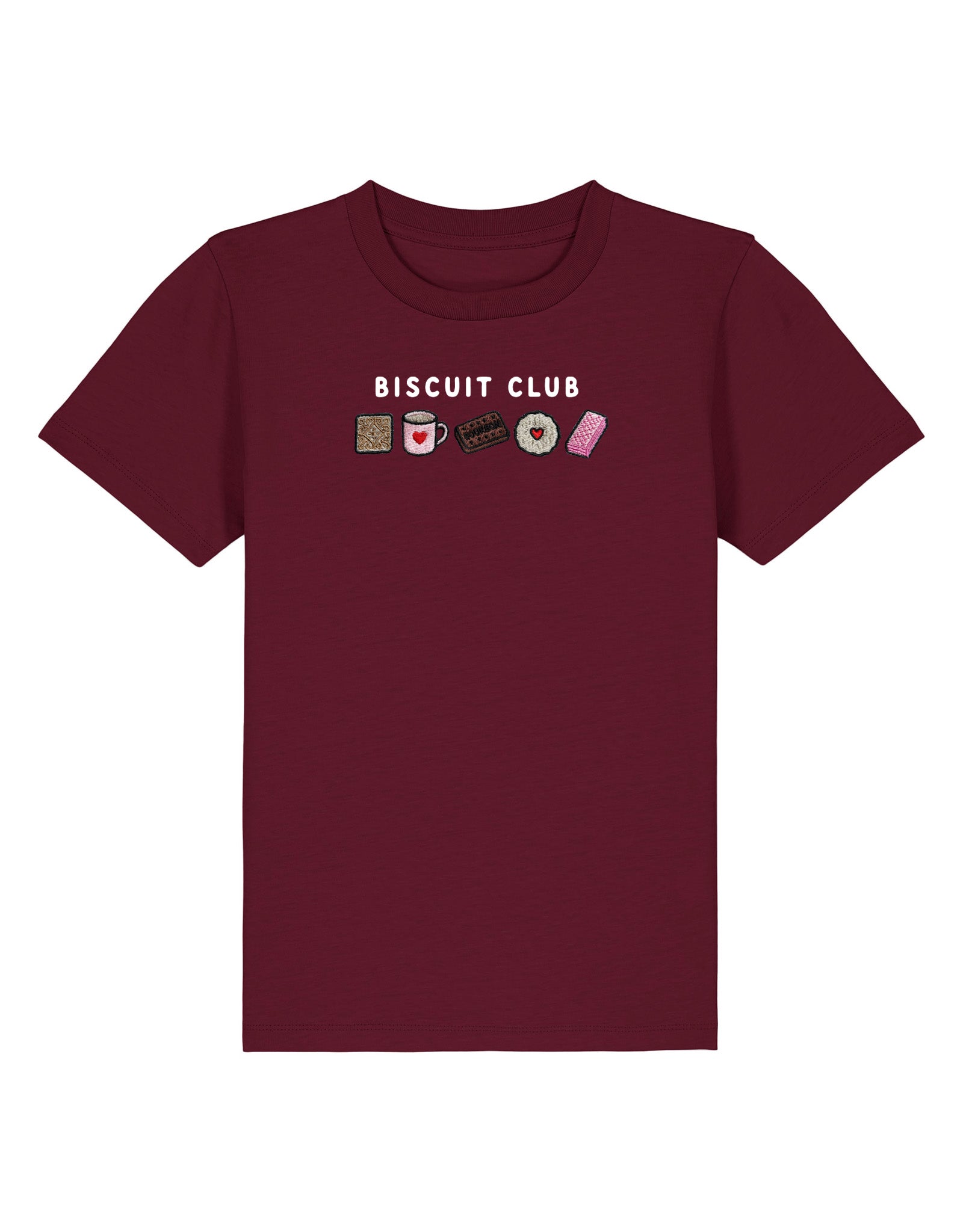 Biscuit Club Embroidered Organic Cotton Childrens T-Shirt