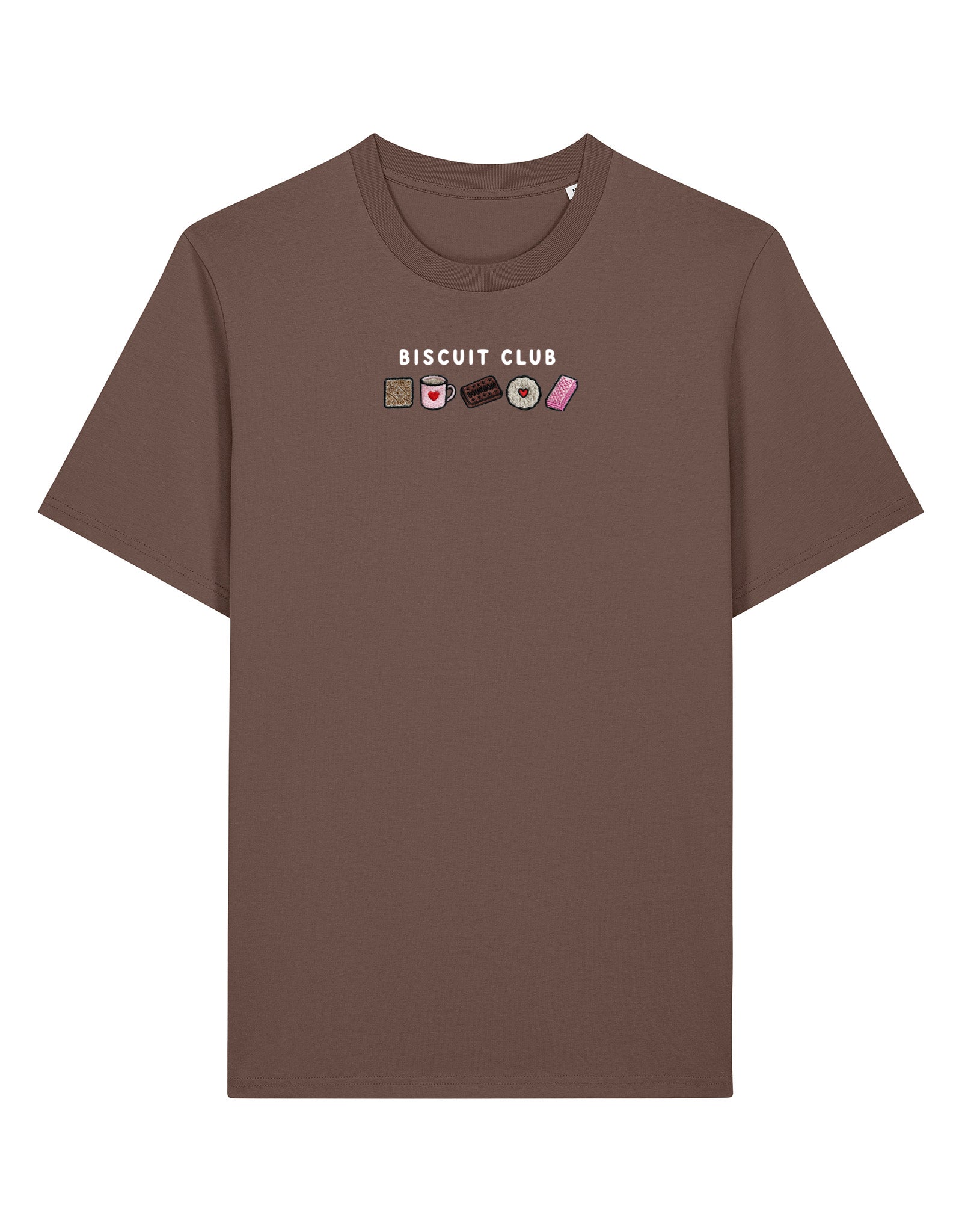 Biscuit Club Embroidered Organic Cotton T-Shirt