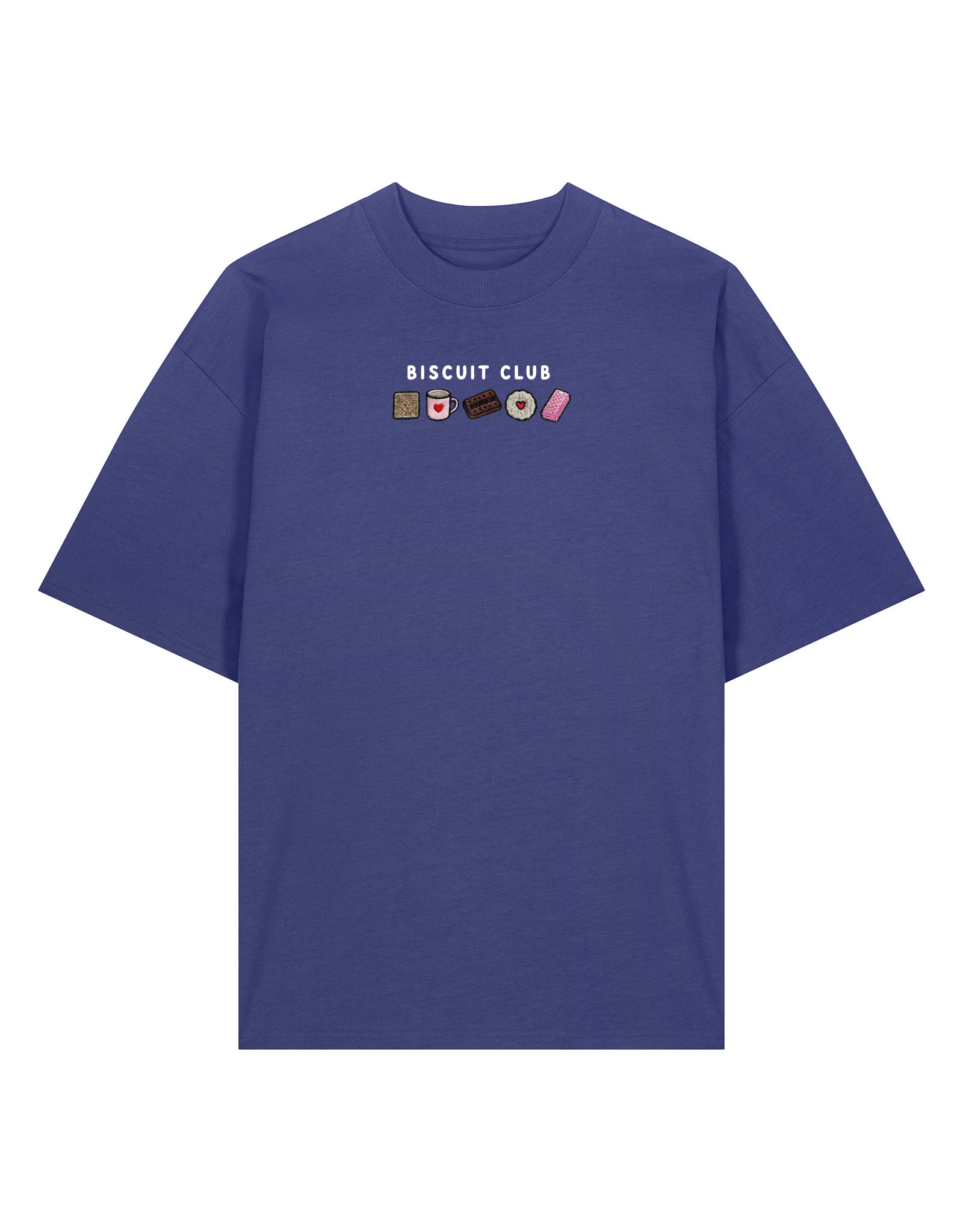 Biscuit Club Embroidered Oversized Organic Cotton Tee