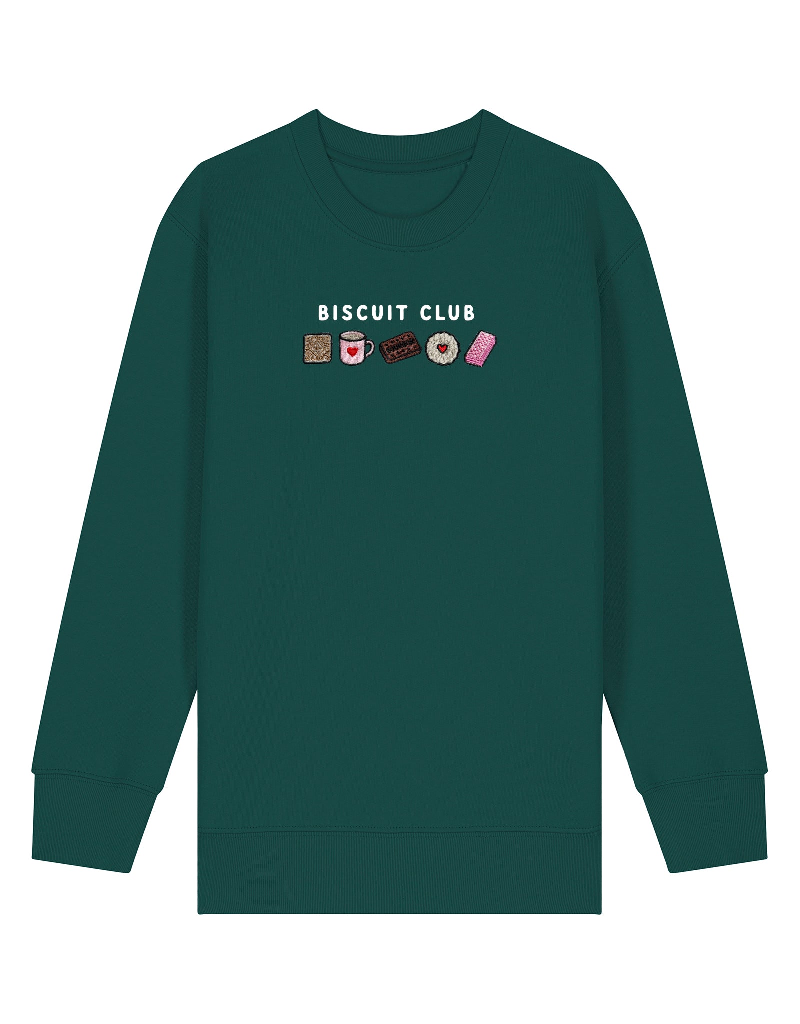 Biscuit Club Embroidered Organic Cotton Childrens Sweatshirt