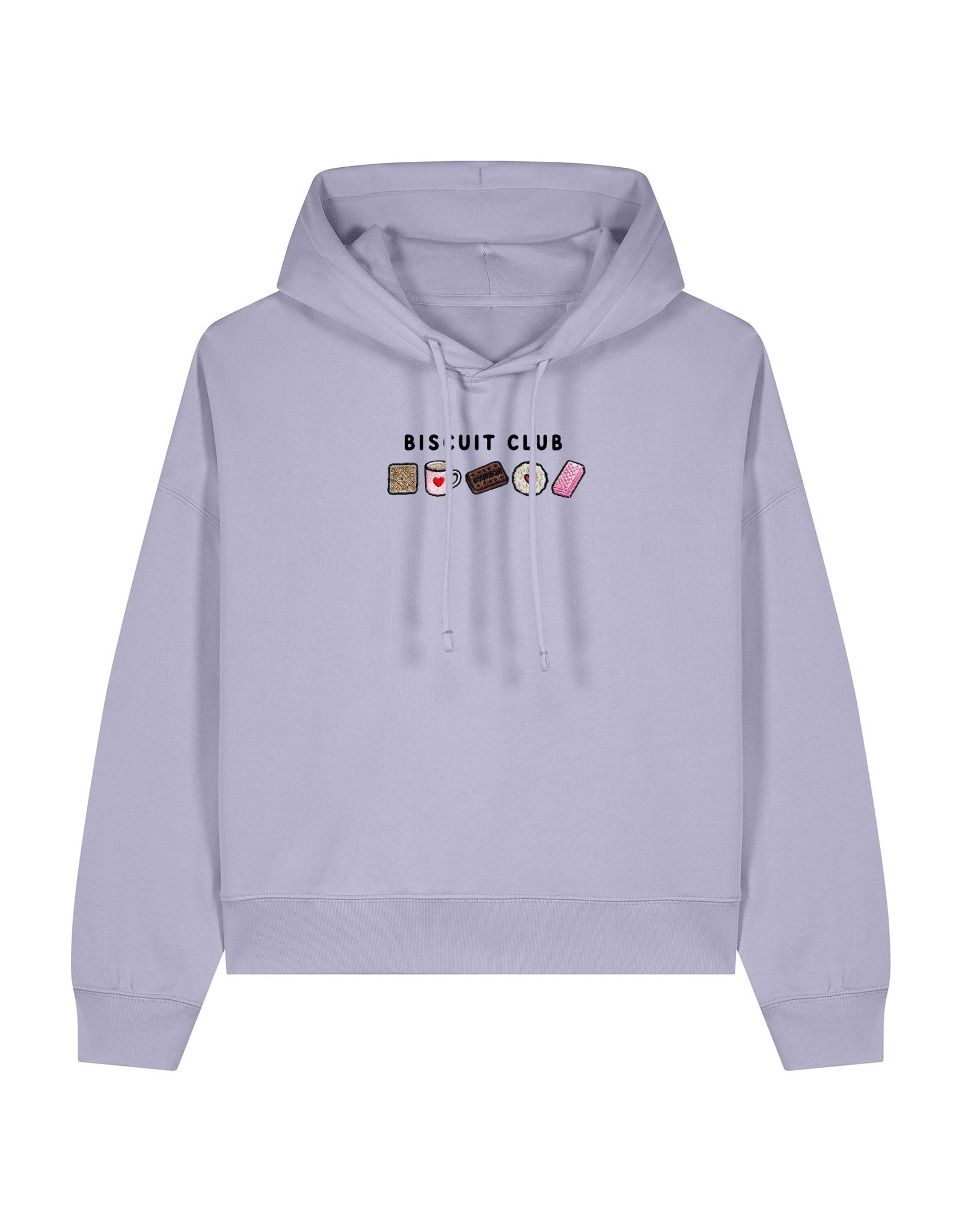 Biscuit Club Embroidered Boxy Organic Cotton Hoodie