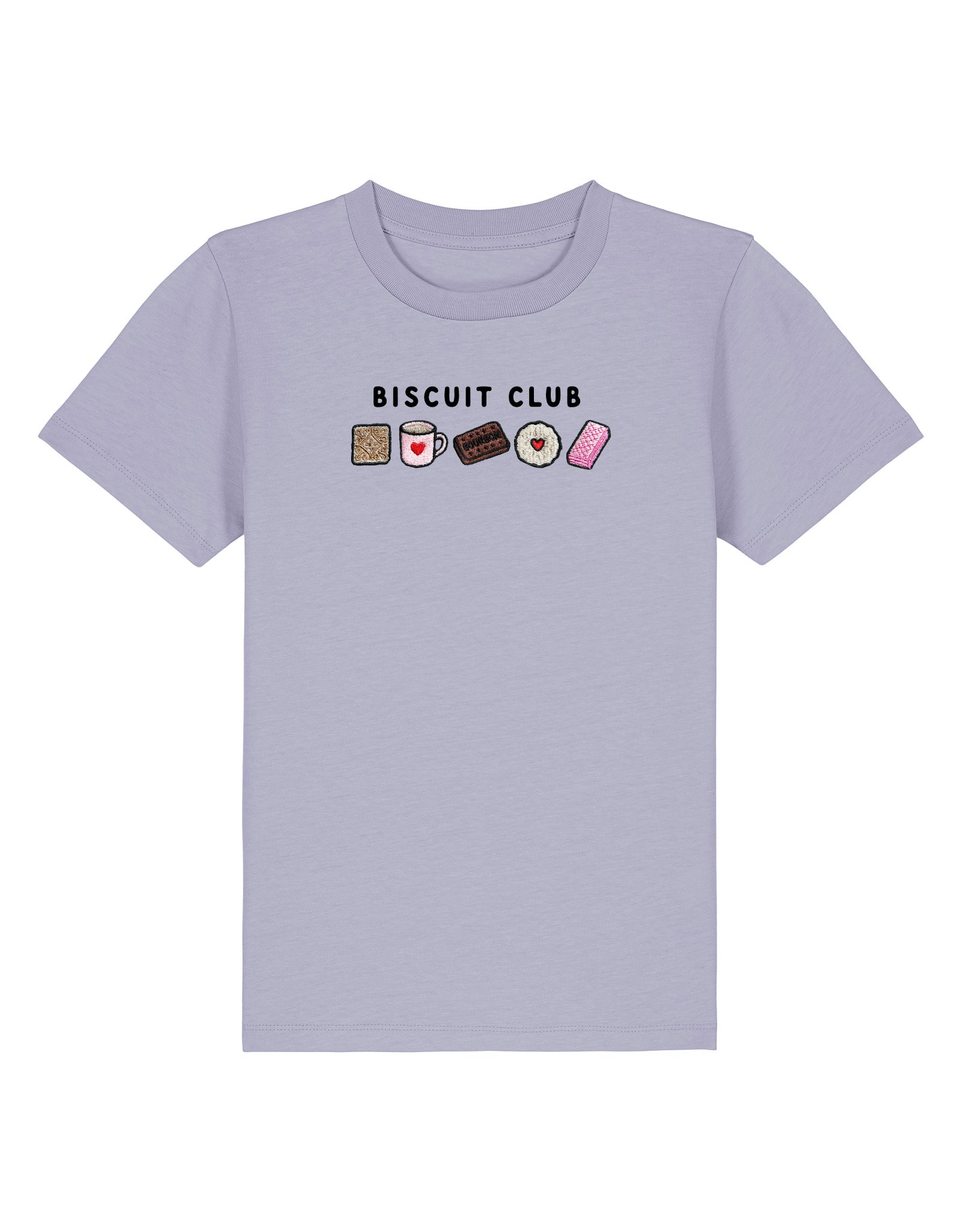 Biscuit Club Embroidered Organic Cotton Childrens T-Shirt