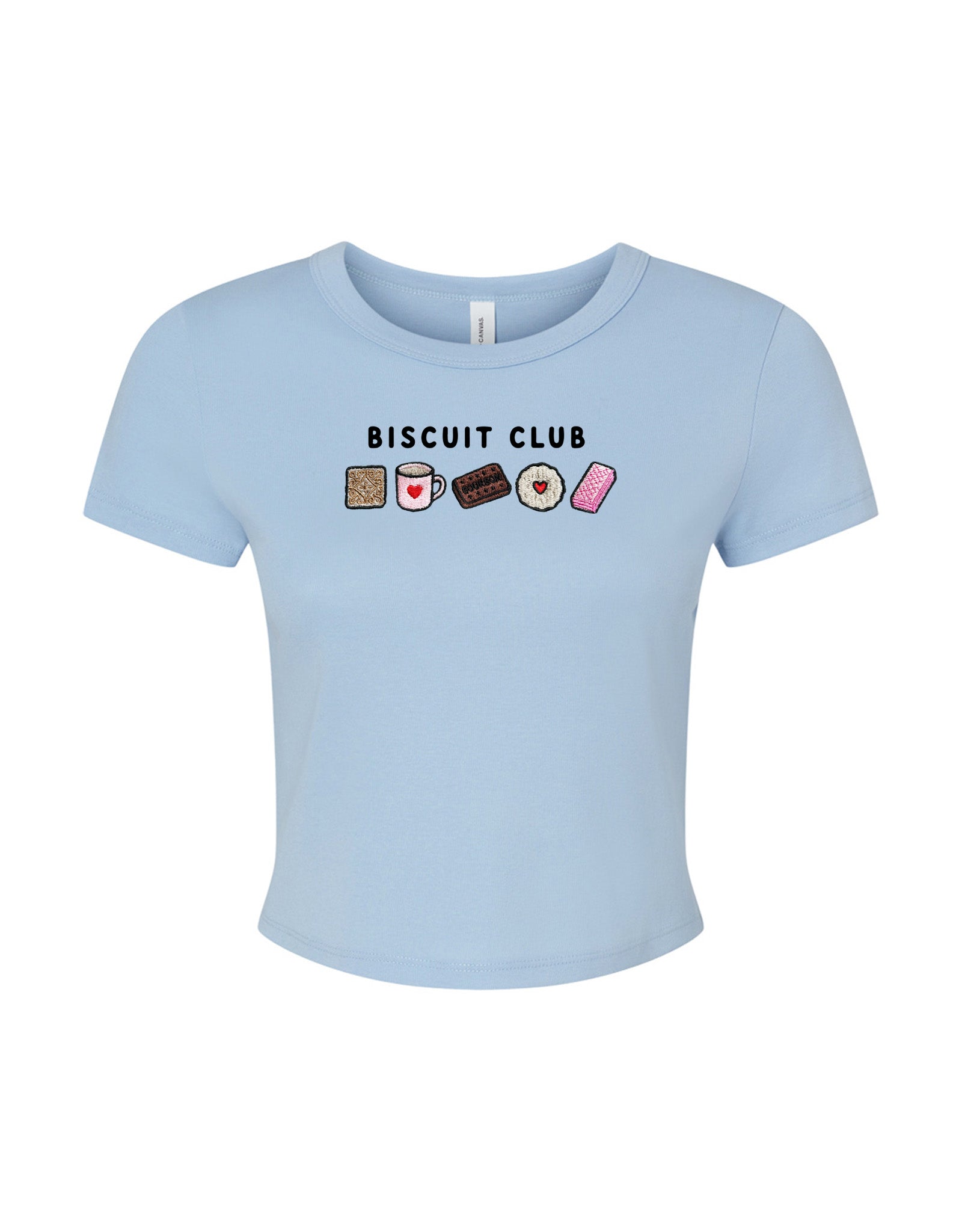 Biscuit Club Embroidered Micro Rib Baby Tee