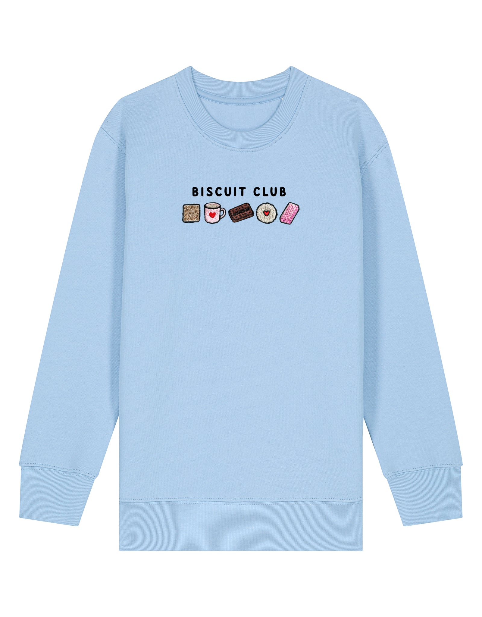 Biscuit Club Embroidered Organic Cotton Childrens Sweatshirt