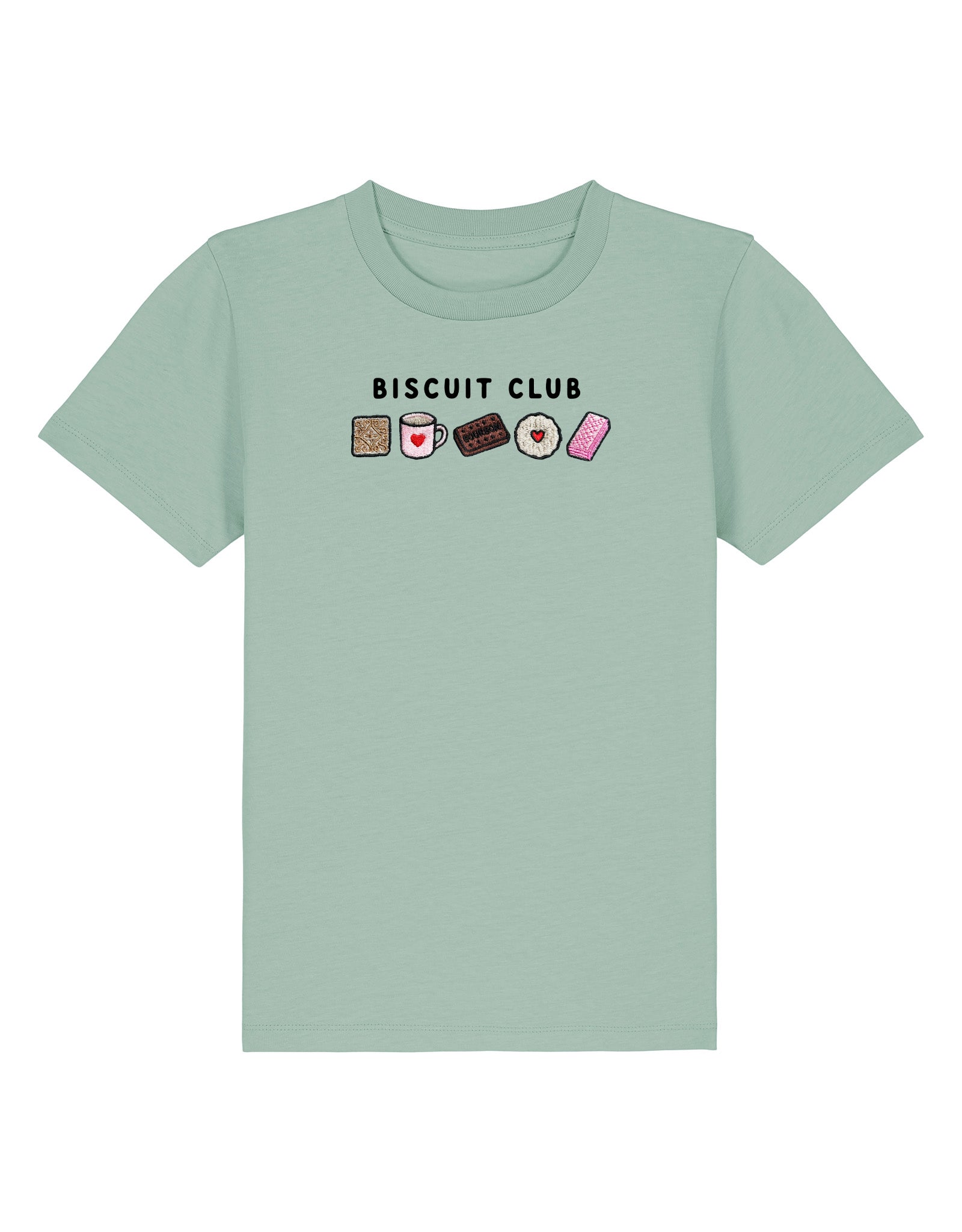 Biscuit Club Embroidered Organic Cotton Childrens T-Shirt