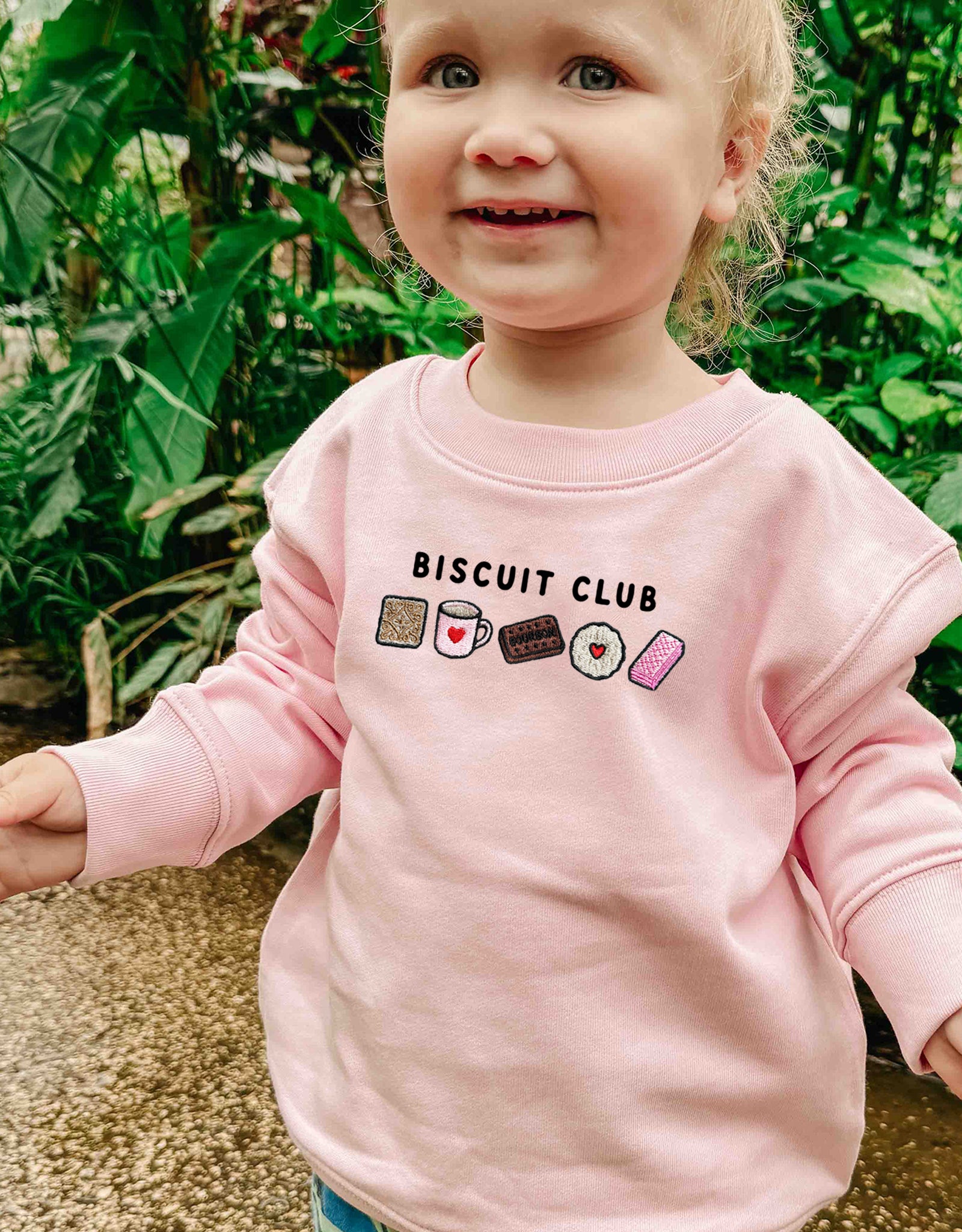 Biscuit Club Embroidered Organic Cotton Childrens Sweatshirt