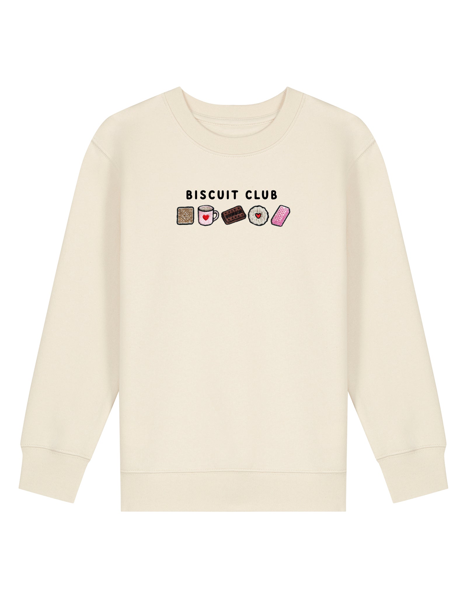 Biscuit Club Embroidered Organic Cotton Childrens Sweatshirt