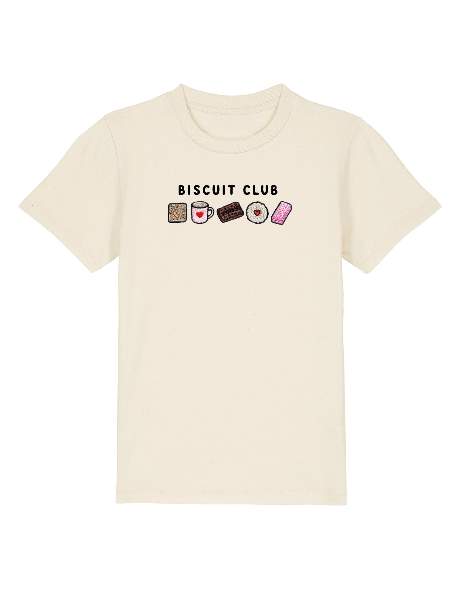 Biscuit Club Embroidered Organic Cotton Childrens T-Shirt