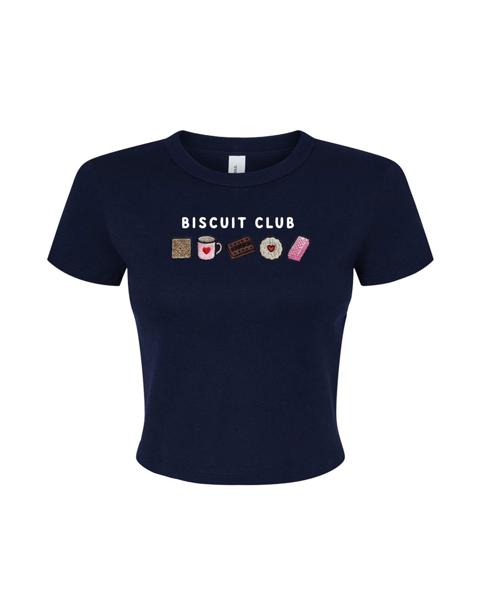 Biscuit Club Embroidered Micro Rib Baby Tee