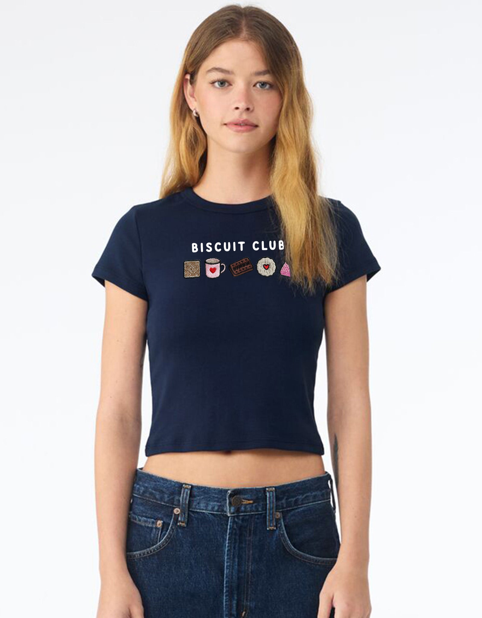 Biscuit Club Embroidered Micro Rib Baby Tee