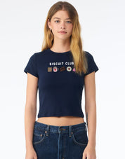 Biscuit Club Embroidered Micro Rib Baby Tee
