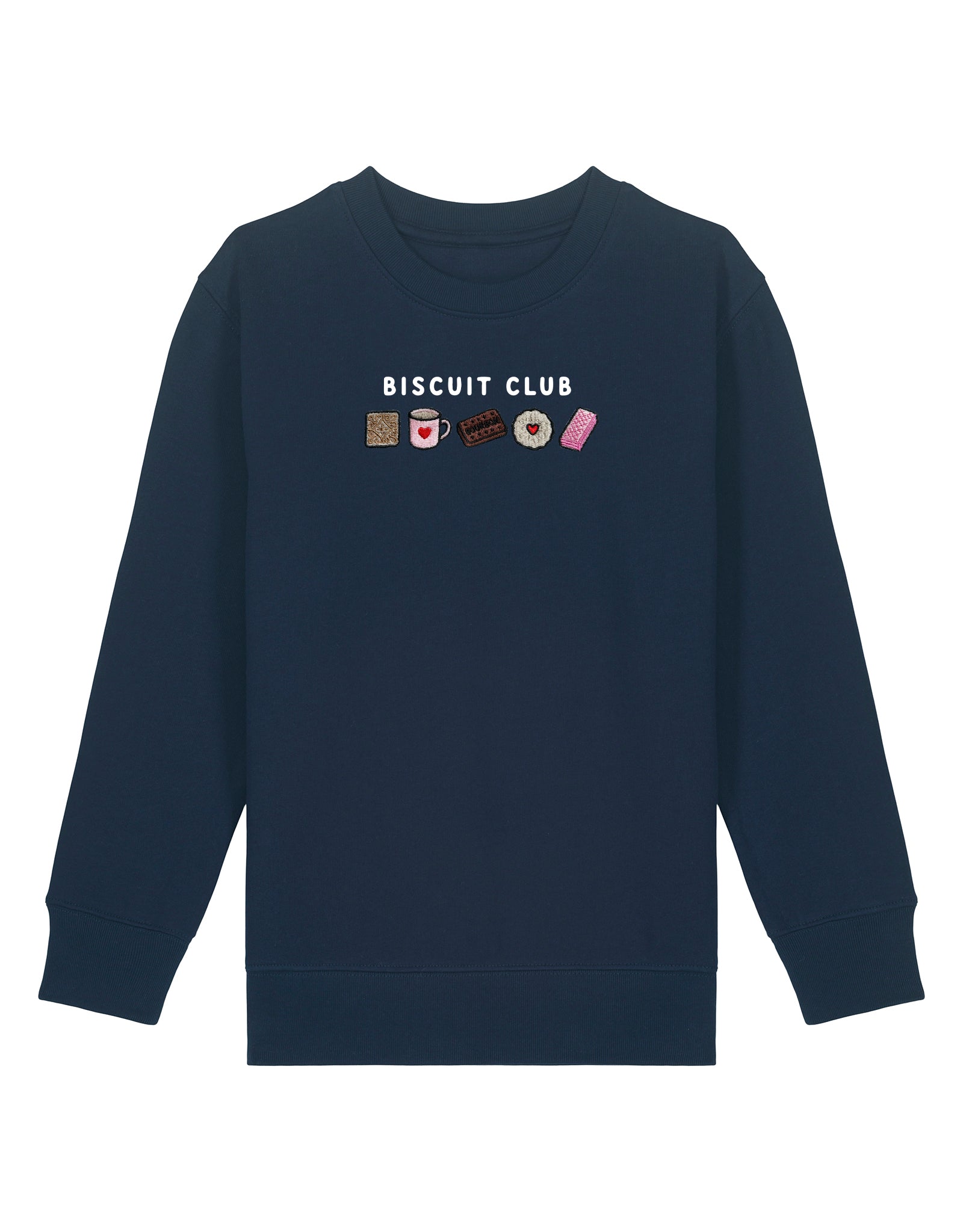 Biscuit Club Embroidered Organic Cotton Childrens Sweatshirt
