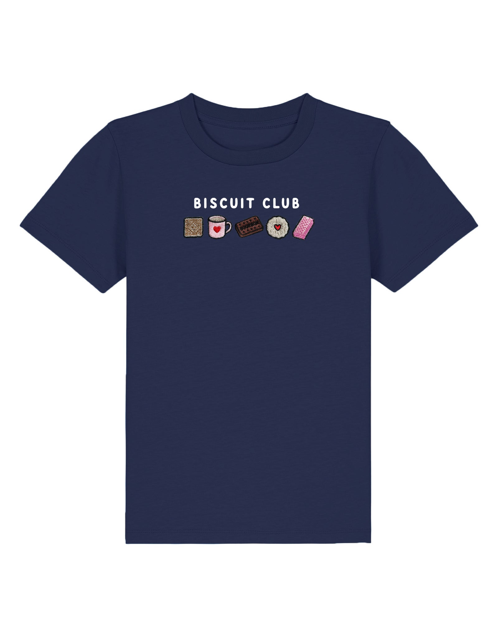 Biscuit Club Embroidered Organic Cotton Childrens T-Shirt