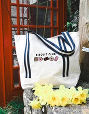 Biscuit Club Embroidered Boat Bag