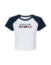 Biscuit Club Embroidered Micro Rib Raglan Baby Tee